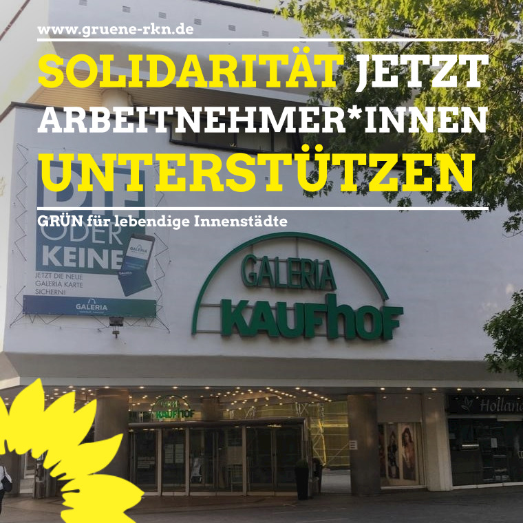 GRÜNE fordern Schutz von Arbeitnehmer*innen nach Schließung von Galeria Kaufhof zum 31.10.2020