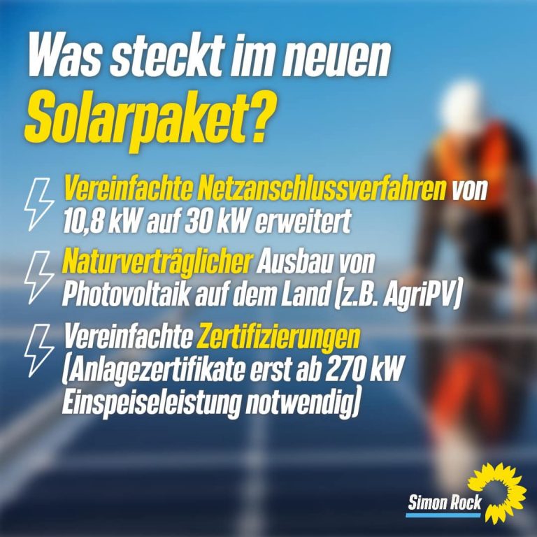 Neues Solarpaket: Mehr Sonnenstrom, weniger Bürokratie!