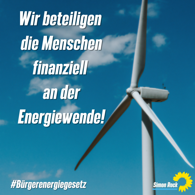 Bürgerenergiegesetz: Wir beteiligen die Menschen in NRW finanziell an der Energiewende!